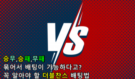 더블찬스 배팅의 중요성은 더블찬스 배팅사이트는?