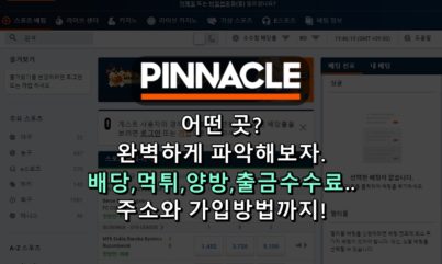 피나클(Pinnacle) 가입주소는? 수수료,양방,배당, 모든 것 파악!