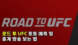 Road To UFC(로드 투 UFC) 토토 배팅과 중계 보는 곳