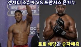 은가누 VS 앤서니 조슈아 3월 8일 경기 성사! 토토 배당과 승자예측