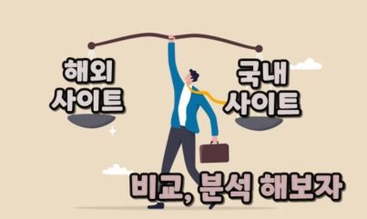 해외사이트와 국내사설사이트 비교 분석 해보기