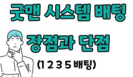 카지노 배팅전략 “굿맨시스템 배팅” 장점과 단점을 알아보자